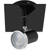 Eglo 33677 TAMARA 1 LED Spot 3W 120x120mm noir chrome IP44