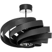 Domiluce Plafonnier , Vento, dimmable, Noir, Salon / séjour, Métal, Moderne