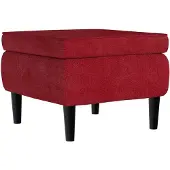 vidaXL Tabouret avec pieds en bois Rouge bordeaux Velours