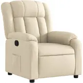vidaXL Fauteuil relax Tissu Crème