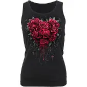 Spiral Top Gothic de - Bleeding Heart - S - XXL - pour Femme - noir - Taille S