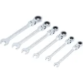 Bgs Jeu de clés mixtes à cliquet têtes flexibles pouces 1/4" - 9/16" 6 pièces (1/2", 1/4", 3/8", 5/16", 7/16", 9/16")