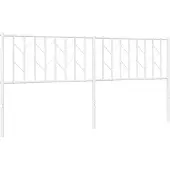 vidaXL Tête de lit de rechange en métal blanc 180 cm