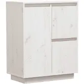 vidaXL Sideboard Blanc 60x34x75 cm Pin massif