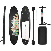 Gymrex Stand up paddle gonflable - 110 kg - Noir