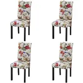 vidaXL Chaises de salle à manger 4 pcs. Tissu multicolore