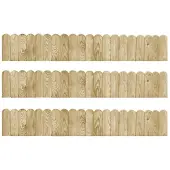 vidaXL Bordure de parterre 3 pcs. 120 cm Bois de pin imprégné