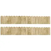 vidaXL Bordure de parterre 2 pcs. 120 cm Bois de pin imprégné