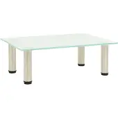 vidaXL Table TV 40x35x17 cm Verre trempé satiné