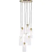 QAZQA Suspension Art Déco dorée avec verre 7 lumières - Laura