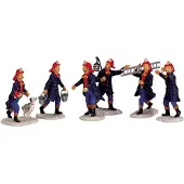 Lemax Ensemble de 6 figurines de pompiers Village Collection # 02446