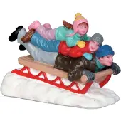 Lemax Faire de la luge avec papa