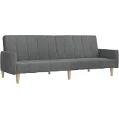 vidaXL Canapé-lit à 2 places gris clair tissu