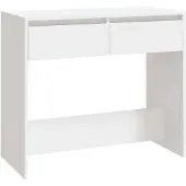 vidaXL Table console Blanc 89x41x76,5 cm Acier