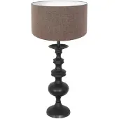 Steinhauer Lampe de table classique Lyons C avec abat-jour en lin taupe