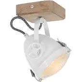 Mexlite - spot - Michelle - blanc - bois métal - spot en saillie - GU10 - 1703W