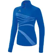 Erima Racing Half Zip Long Sleeve T-shirt Bleu 38 Femme