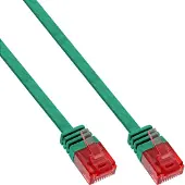 InLine 71605G Câble patch plat, U/UTP, Cat.6, vert, 5m