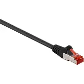 Goobay Câble patch CAT 6, S/FTP (PiMF), noir, 50 m - Conducteur en cuivre (CU), gaine de câble sans halogène (LSZH)