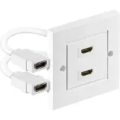 Goobay Plaque murale HDMI - 2x HDMI -
