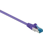 Goobay Câble patch CAT 6A, S/FTP (PiMF), violet, 7,5 m - conducteur en cuivre (CU), gaine sans halogène (LSZH)