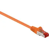 Goobay CAT 6 Patchkabel, S/FTP (PiMF), orange, 10 m - Kupferleiter (CU), halogenfreier Kabelmantel (LSZH)