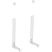My Wall HZ 19 WL Support universel pour barre de son avec support de socle antidérapant (Installation murale, Pivotant), Pied + support mural pour enceinte, Blanc