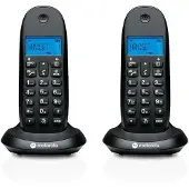 Motorola Téléphone Fixe Sans Fil C1002CB Duo Noir