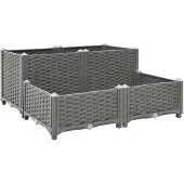 vidaXL Lit surélevé 80x80x38 cm Polypropylène