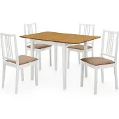 vidaXL Ensemble de salle à manger 5 pièces MDF blanc