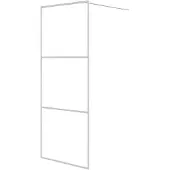 vidaXL begehete Duschwand 80x195 cm Transparent ESG Glasweiß