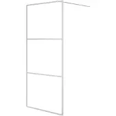 vidaXL Paroi de douche pour passage piétonnier Argent 90x195cm ESG-verre clair
