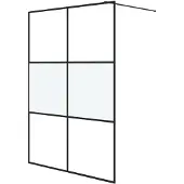 vidaXL Cabine de douche à l'italienne 140x195 cm verre ESG semi-mat noir