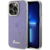 GUESS Coque arrière Faceted Mirror Apple iPhone 15 Pro - Bleu