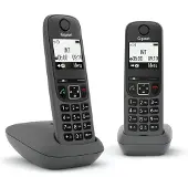 Gigaset Téléphone Sans Fil Double As490 Duo Mains Libres Noir