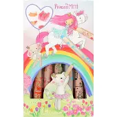 Depesche 12181 Princesse Mimi - Crayons de couleur, 5 crayons de couleur épais, taille-crayon inclus