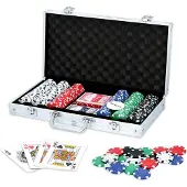 EDM Set Poker With Briefcase Board Game Argenté Enfants