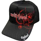 Motorhead England Red Warpig Mesh-Back Cap, Noir