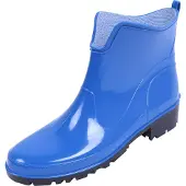 Lemigo Femmes, Bottes en caoutchouc, bottines en caoutchouc courtes Elke (38, bleu), Bleu, (38)