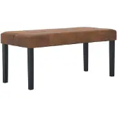 vidaXL Banc 106 cm Marron Similicuir daim