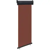 vidaXL Marquise latérale de balcon 65x250 cm Marron