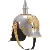 vidaXL Casque prussien allemand antique pour GN Argenté Acier
