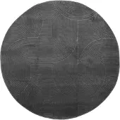 vidaXL Tapis IZA poils courts style scandinave anthracite Ø 100 cm
