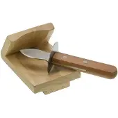 C&T Couteau A Huitres + Support Huitre Bois12.6x7.8x5.9cm