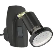 Eglo Lampe murale à prise Parrini Switch - Noir/Laiton