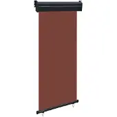 vidaXL Marquise latérale de balcon 85x250 cm brun