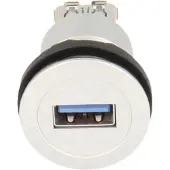 Schlegel Prises USB 3.0 femelles, montage encastré RRJ USB3SWAA 633 Contenu : 1 pc., Câble + prise électronique, Noir