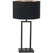 Steinhauer - lampe de table - Stang - noir - métal tissu - Ø 30cm - E27 - 7194ZW