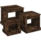 vidaXL Tables de salon 3 pcs. Chêne fumé bois composite