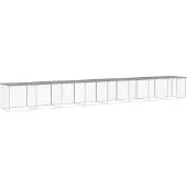 vidaXL Cage à poules avec toit gris clair 803x98x90 cm Acier galvanisé